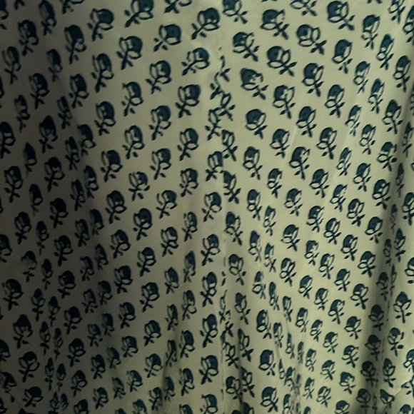 WOMENS TOP REBECCA TAYLOR BLUE/ GRAY FLORAL SIZE 2 - Picture 5 of 5